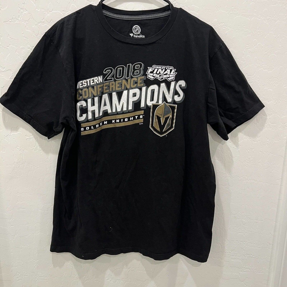 Fanatics Vegas Golden Knights Western Conference Champions T-shirt, 2018, Size L